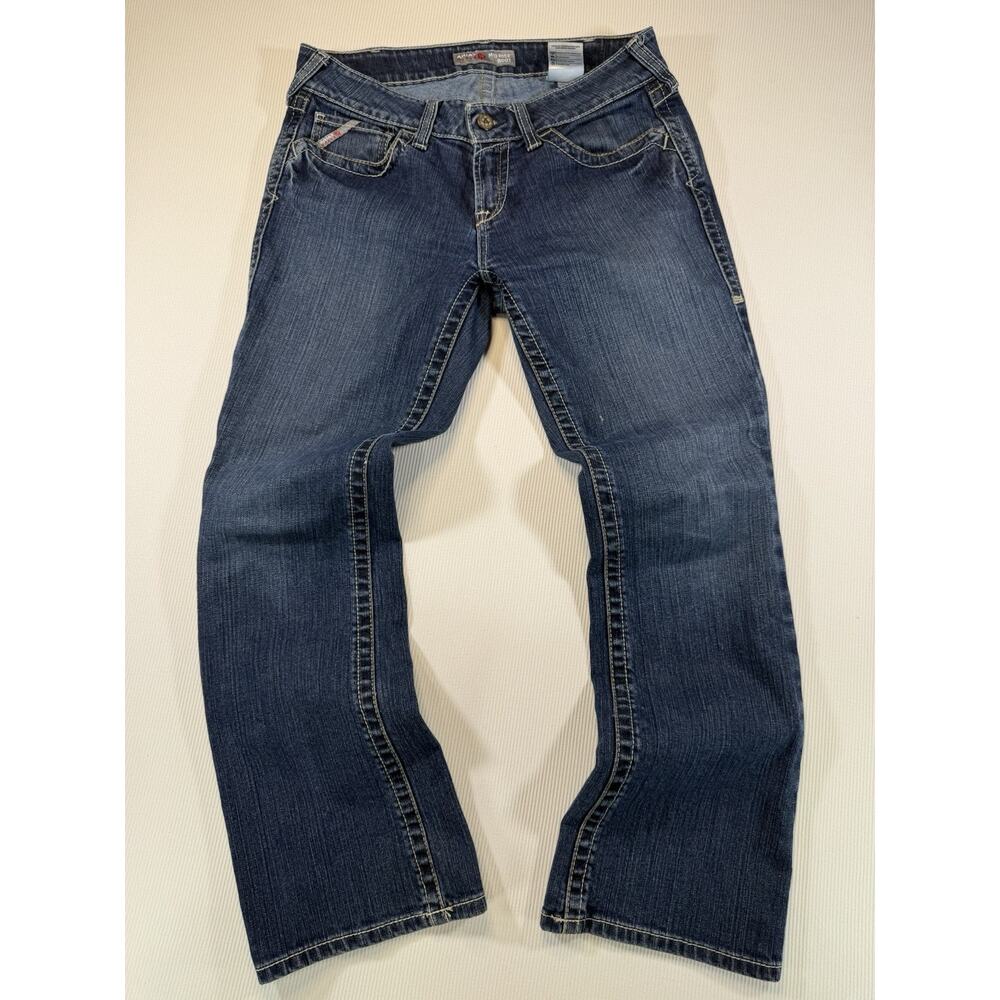 Ariat FR Mid Rise Boot Jeans Womens 29S Flame Resistant Work Western Denim